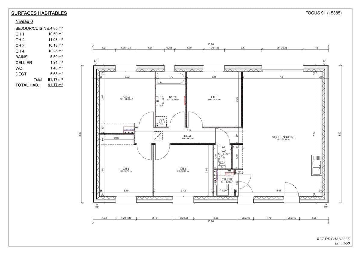 Plan Rez-de-chaussée Hestia Family City