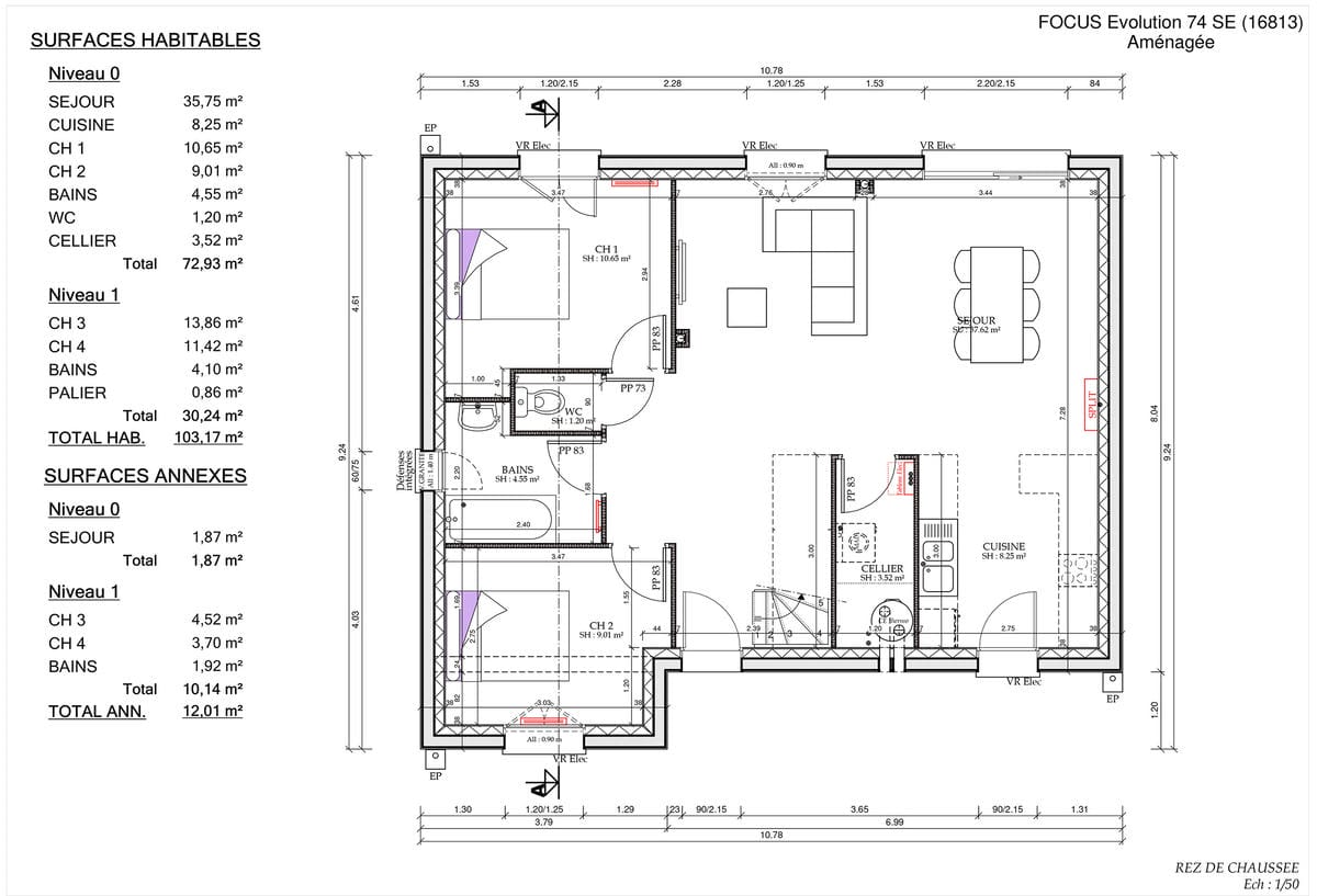 Plan Rez-de-chaussée Hestia Evo City