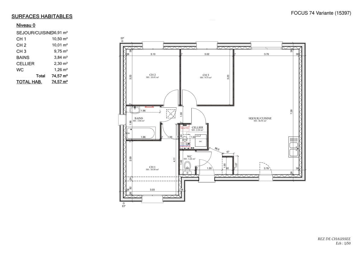Plan Rez-de-chaussée Hestia Tiny City