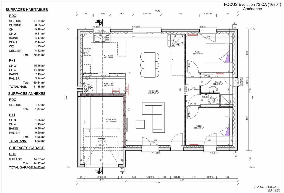 Plan Rez-de-chaussée Hestia Evo