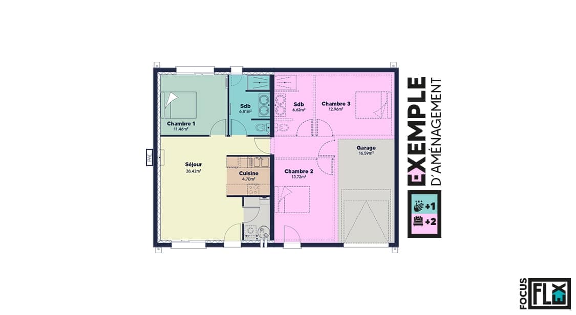 Plan Rez-de-chaussée Hestia Flex