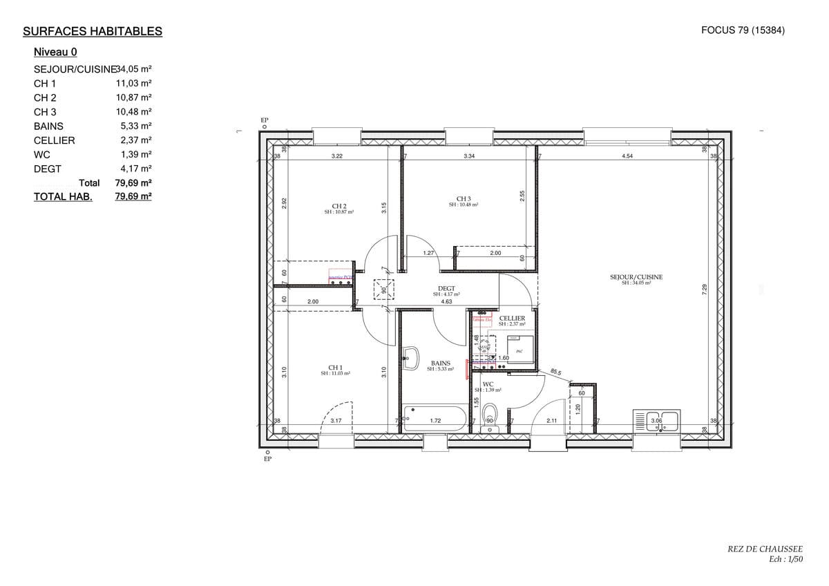 Plan Rez-de-chaussée Hestia Cosy City